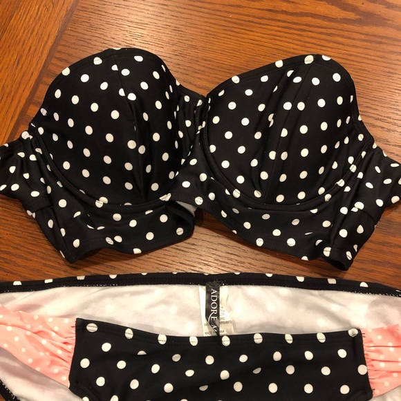 NWT Adore Me Polka Dot Bikini Women’s Size Large - Picture 11 of 13
